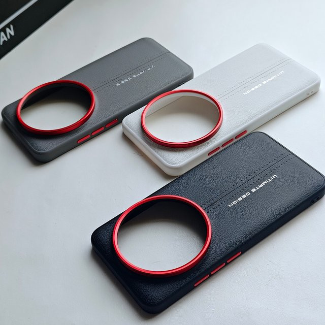 Modische PU-Leder Schutzhülle für Xiaomi Mi 17 15 14 13 Ultra in Weiß - Bild 1