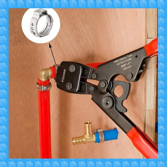 ETRT 200 Stück Pex-Cinch-Klemmringe aus Edelstahl 304, 1/2-Zoll Pex-Crimpringe für Rohrverschraubungen - Bild 1