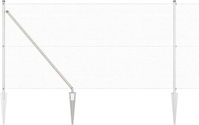 vidaXL Maschenzaun aus Stahl in Silber, B/H: 10 x 1 m, quadratisch - Bild 1