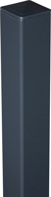 GroJa Aluminium Zaunpfosten Anthrazit zum Aufdübeln B: 6 cm, T: 6 cm, H: 190 cm - Bild 1
