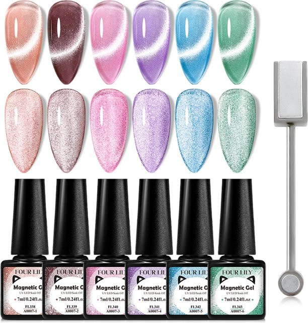 Four Lily Gel-Nagellack, nacktes Rosa, schimmernd, 7 ml - Bild 1