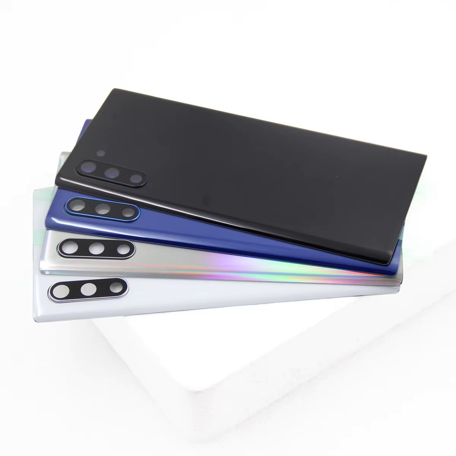 Samsung Note 10 Ersatzgehäuse Rückseite mit Glaspanel in Schwarz für die Gerätereparatur - Bild 2
