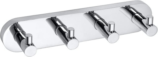 Brillantbad BOMEGA Vierfachhaken aus Messing in Chrom poliert für Bad und Küche B/H/T: 25,0 x 5,5 x 5,0 cm - Bild 1