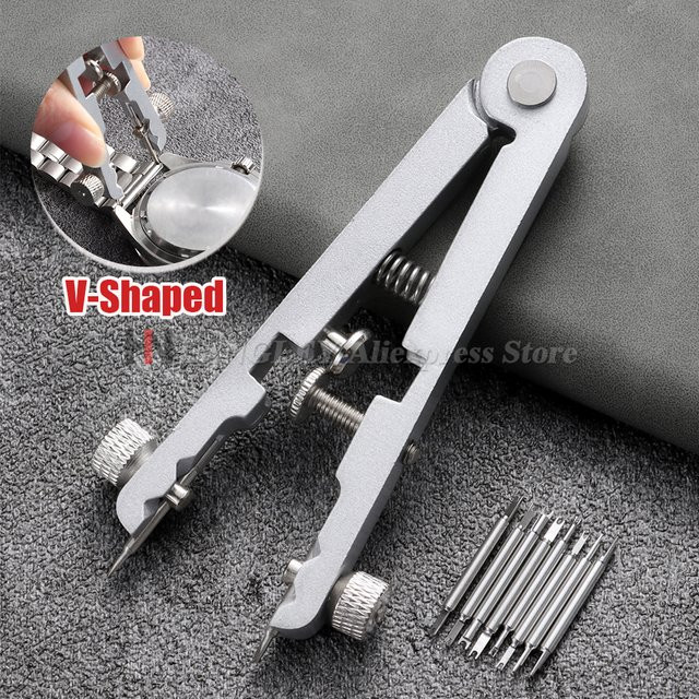 langley Uhren-Federstegzange Werkzeugset, Edelstahl, Silber, Unisex - Bild 1