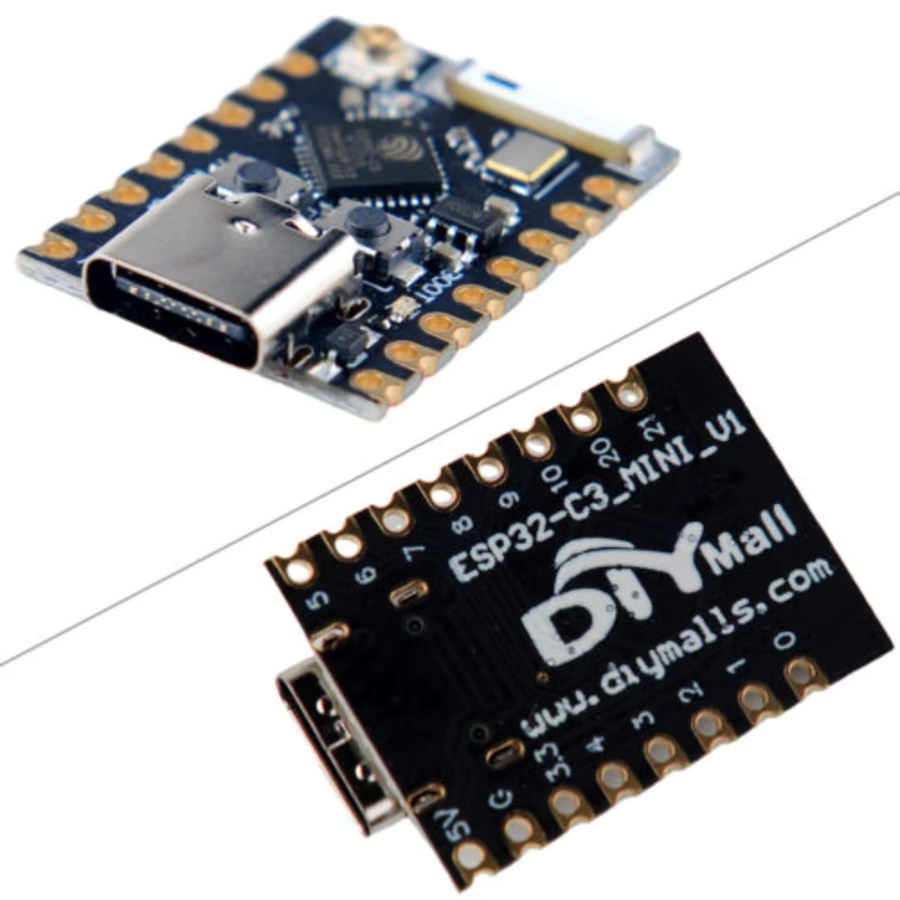 DIYmall ESP32-C3 Mini-Entwicklungsboard V1 mit Wi-Fi und Bluetooth sowie 2,4G WiFi-Antenne und SMA-Kabel 3DBI U.FL auf SMA-Buchse in Schwarz - Bild 4