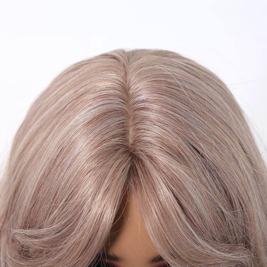 JONRENAU Perücke, lang lockig, braun bis blond, synthetisch, Damen - Bild 3
