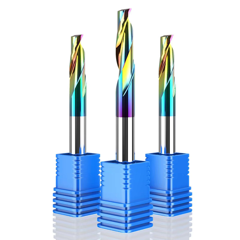 HUHAO M2 HSS Router Bit Einzelne Flöte CNC Gravur Fräser aus Edelstahl für Aluminium mit 4 mm bis 8 mm Schaft - Bild 2