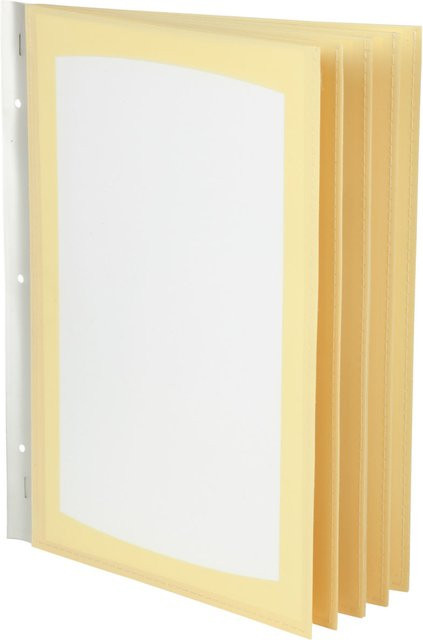 PULSIVA Speisekarteneinsätze DIN A4 in Beige, 5er Pack aus Kunststoff - Bild 1