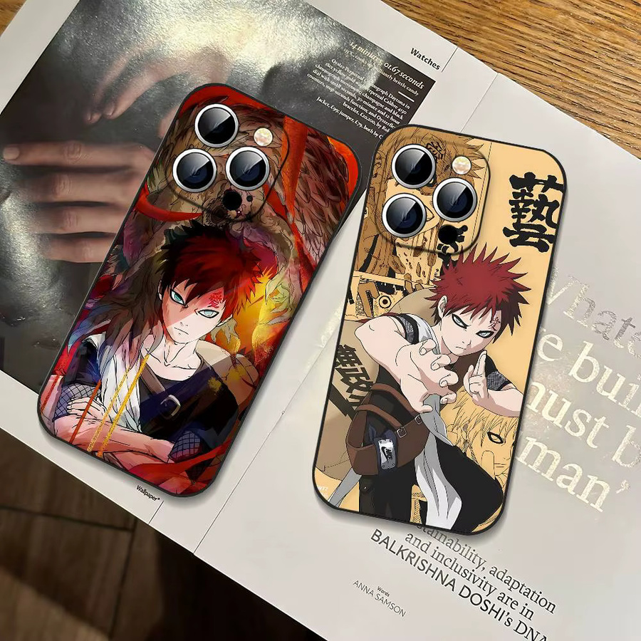 Stoßfeste Handyhülle Naruto Gaara in Schwarz für iPhone 11 bis iPhone 17 Pro Max und weitere Modelle - Bild 4