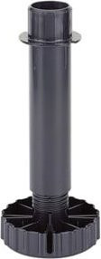 Hettich Möbel-Sockelverstellfuß aus Kunststoff in Schwarz Matt, Höhe: 110 mm, Durchmesser: 80 mm - Bild 1
