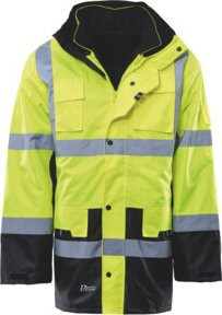 Asatex Warnschutz-Parka PREVENT Unisex Warnjacke nach EN ISO 20471 Klasse 2 Gelb Schwarz Größe S - Bild 1