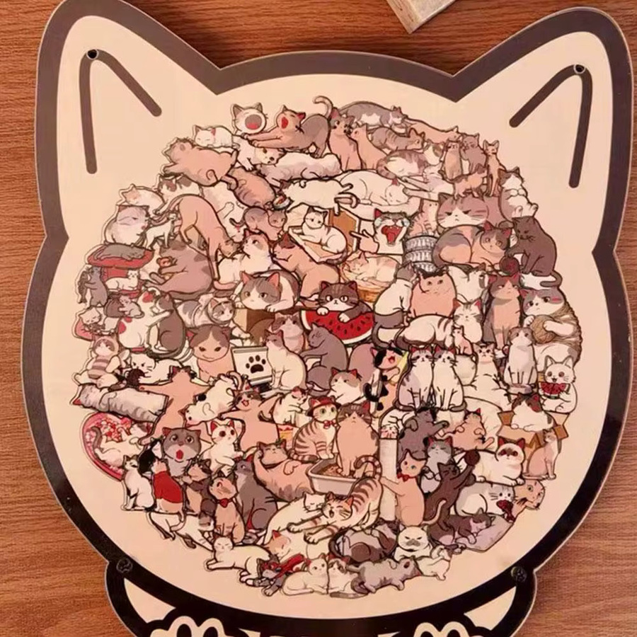 KITPIPI Katzenpuzzle aus Holz, Tiere, Bunt / Mehrfarbig - Bild 3