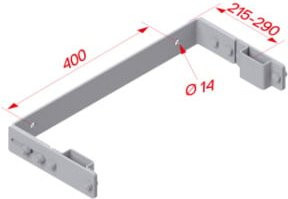 Hymer Wandhalter U-Form verstellbar aus verzinktem Stahl in Grau - Bild 1