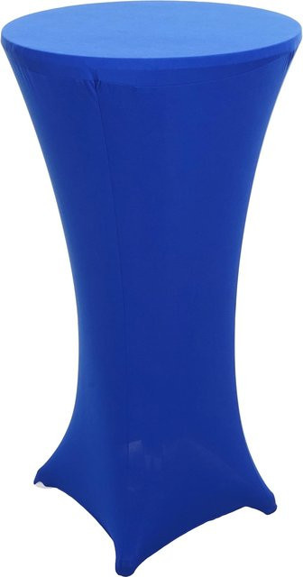 MCW Stehtisch Set mit blauer Husse, höhenverstellbarer Bistrotisch klappbar, Durchmesser: 60 cm - Bild 1