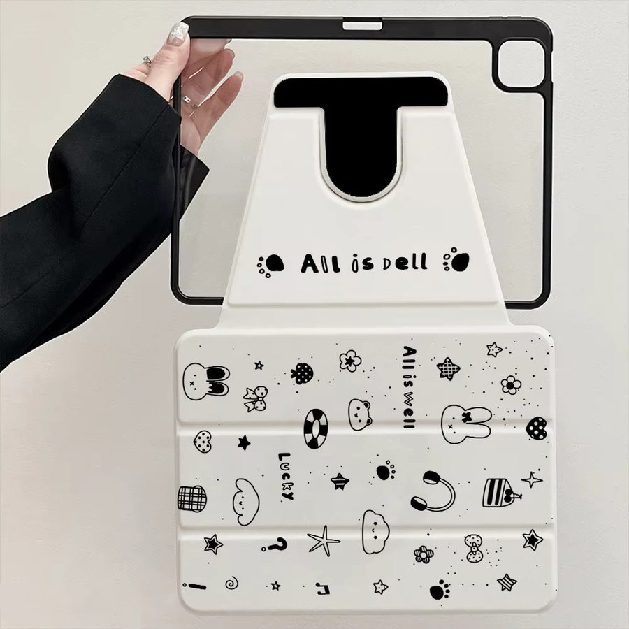 Graffiti-Tischhülle für Apple iPad in Schwarz-Weiß - Bild 3
