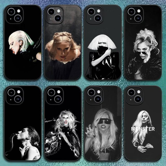 Lady Singer Gaga Disease Handyhülle für iPhone 12 bis 16 Pro Max Plus in Schwarz als klassische Softshell-Hülle - Bild 1