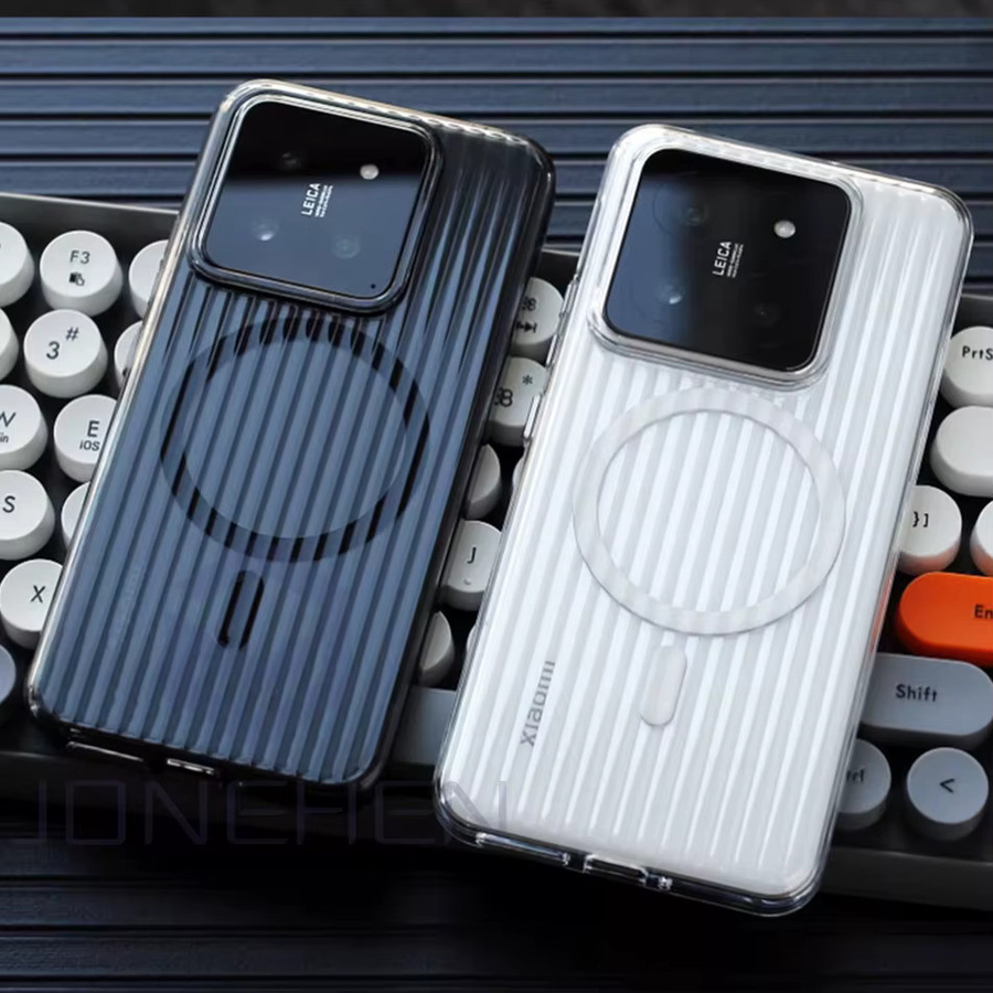 Transparente Magnetische Schutzhülle mit Wellmuster für Xiaomi 13 Pro, 14, 15 Ultra und Redmi K60, K70 mit MagSafe Kompatibilität - Bild 3