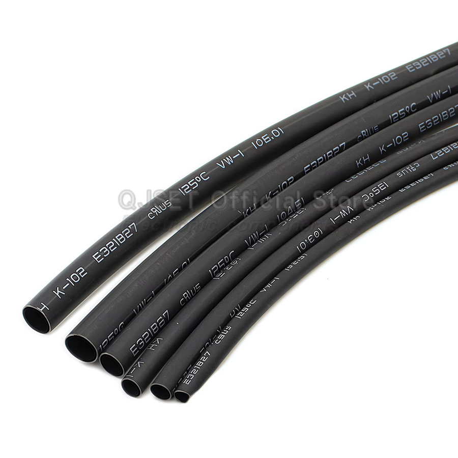 Schwarzer Schrumpfschlauch als Isolierhülse und Schutzhülle für Kabel und Datenkabel zur Reparatur, Durchmesser: 1 bis 50 mm - Bild 2