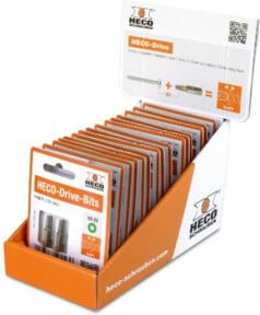 HECO Blister-Tray HD-25 Bit-Set in Grün mit 15 Blistern und jeweils 2 Bits - Bild 1