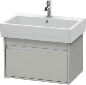 Duravit Waschtischunterschrank Ketho in Grau Matt, wandhängend, 1 Auszug, B: 65 cm, T: 44 cm, H: 41 cm - Bild 1