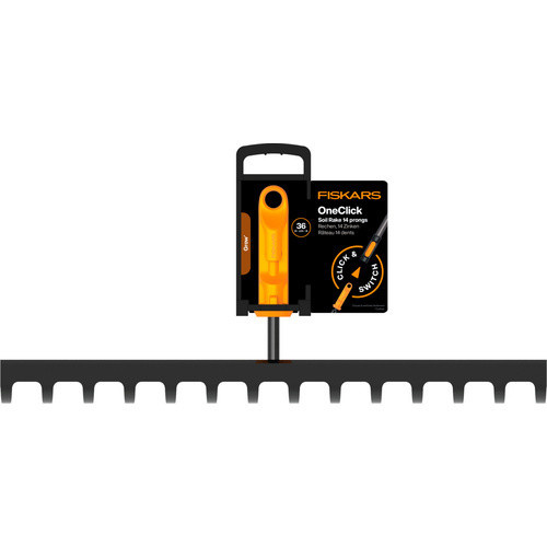 Fiskars QuikFit OneClick Rechen in Schwarz B/H/T: 35,9 x 8,1 x 12,4 cm - Bild 4