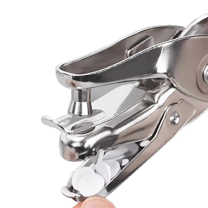 Metall-Handstanzer für Einzelloch mit losen Blättern in Silber für Metall und Bürobedarf - Bild 3