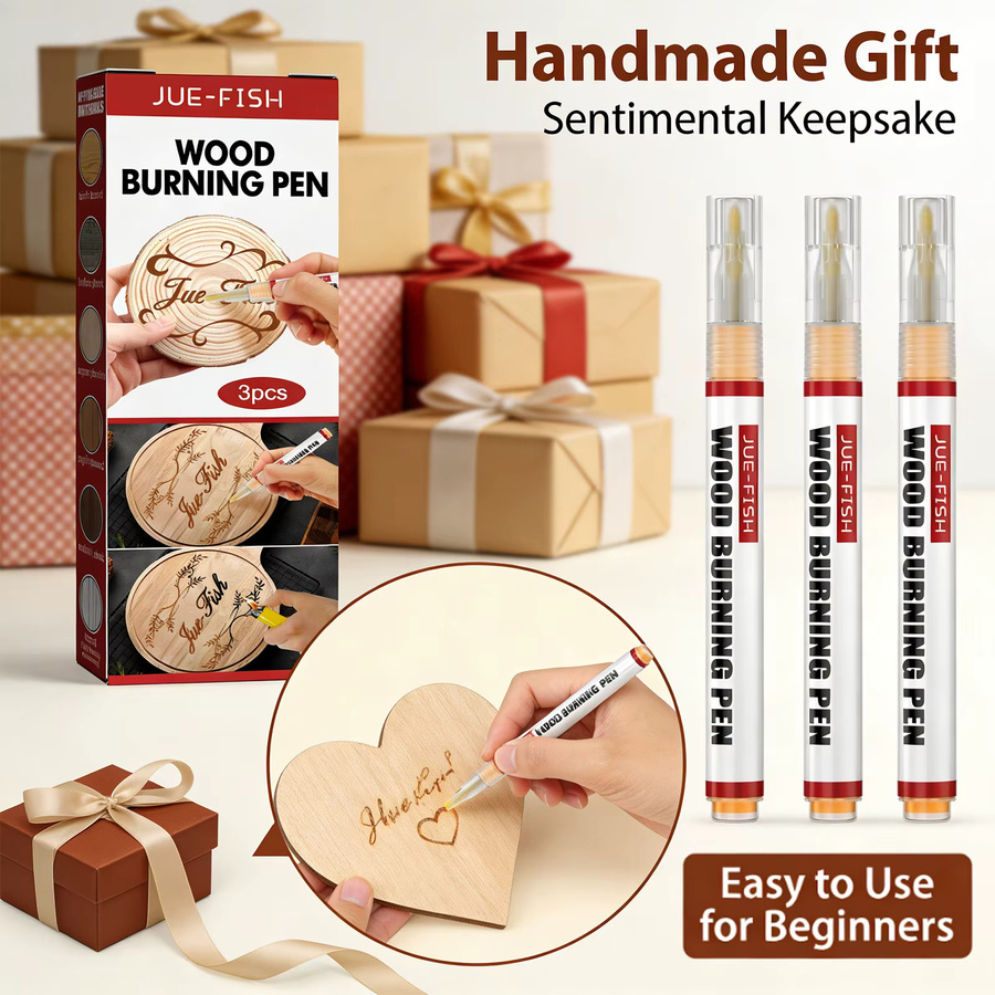 Holzverbrennungsstift Set für DIY-Holzarbeiten in Weiß - Bild 2