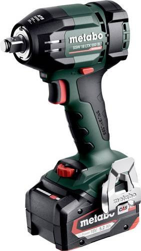 Metabo Akku-Schlagschrauber SSW 18 LTX 550 BL 18V mit 2 Akkus 5,2Ah in metaBOX - Bild 1