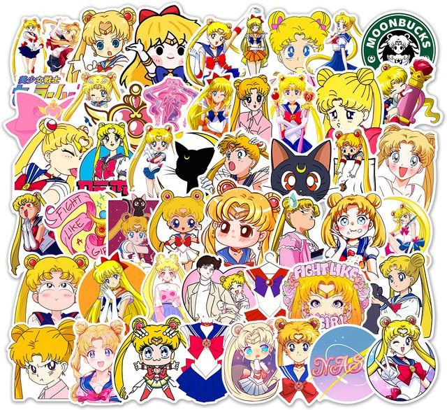 Bandai Sailor Moon Graffiti-Aufkleber, 50 Stück - Bild 1