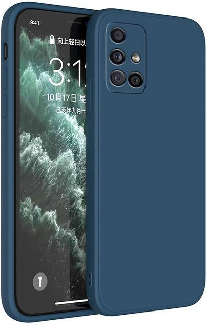 Luxuriöse quadratische Silikonhülle für OnePlus 10 Pro 5G, Nord CE 2 5G, 9, 8, 7T in Blau - Bild 1