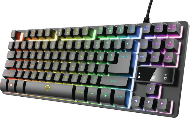 Trust GXT 833 Thado Gaming-Tastatur mit Membran-Technologie in Schwarz und Multicolour-Beleuchtung - Bild 1