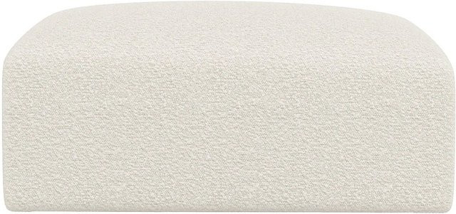 Maison Céphy Sitzhocker Pogni in Weiß aus Bouclé-Stoff, Höhe: 75 cm - Bild 1