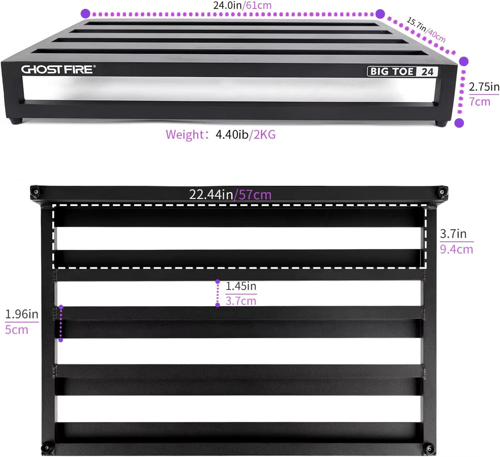 Ghost Fire V-Serie Effektpedalboard aus Legierung für Gitarreneffektpedale - Bild 1