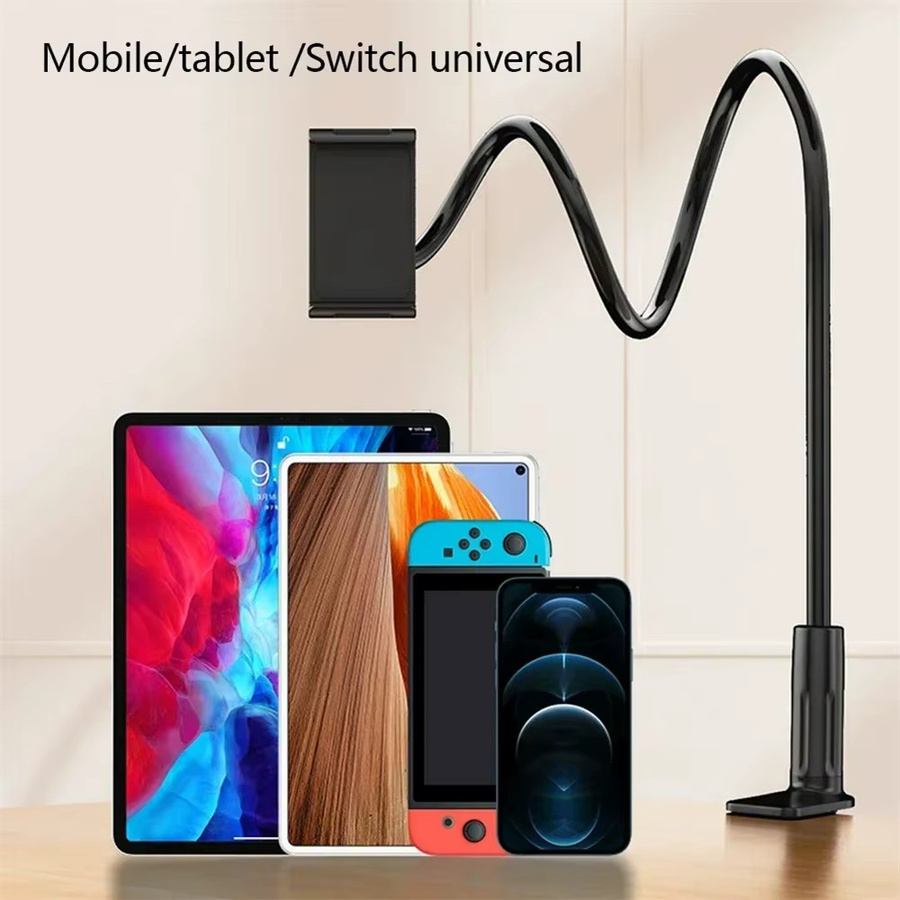 Multifunktionaler Lazy Holder Verstellbarer Langer Arm Universeller Handyhalter mit Clip für Bett und Schreibtisch in Schwarz - Bild 3