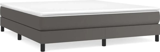 vidaXL Polsterbett aus Kunstleder in Grau, B/T/H: 160 x 200 x 25 cm - Bild 1