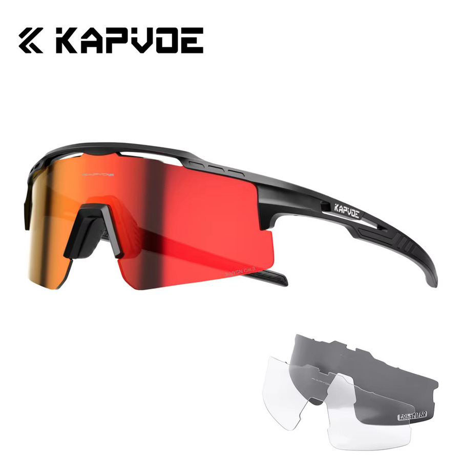 Kapvoe Sonnenbrille, polarisiert, Unisex, Vollrand, Kunststoff - Bild 3