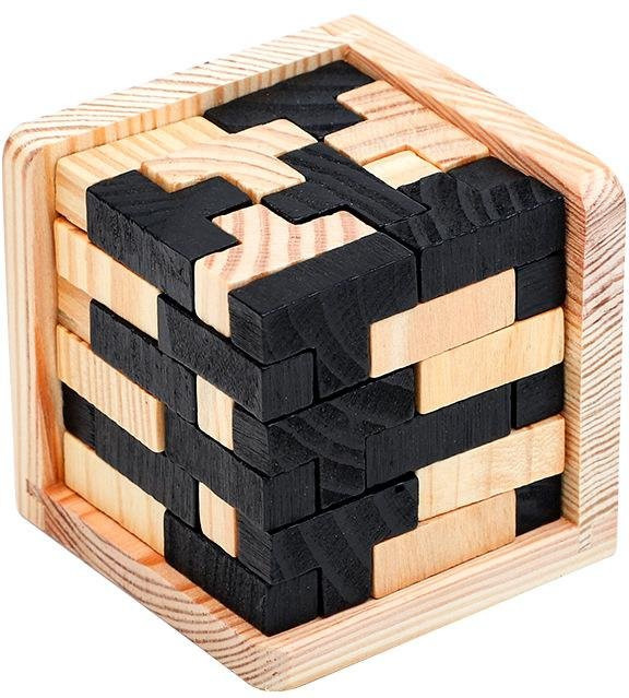Luban 3D-Würfelpuzzle, Holzspielzeug, 54 Teile, ab 14 Jahre - Bild 1