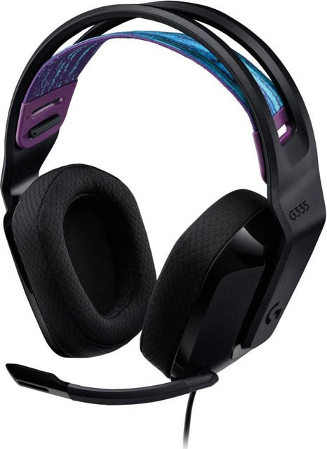 Logitech G335 Over Ear Gaming Headset kabelgebunden Stereo Schwarz mit 3,5 mm Klinke für PC, Xbox, PlayStation, Nintendo Switch und Mobile - Bild 2