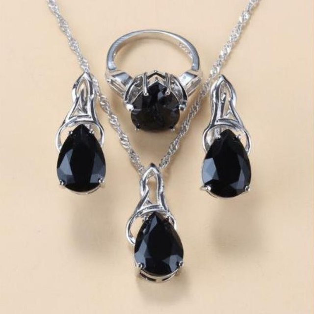YIRAN Jewelry Schmuck-Set, Kupfer, Silber, Zirkonia, Diamanteinsatz, Unisex - Bild 1
