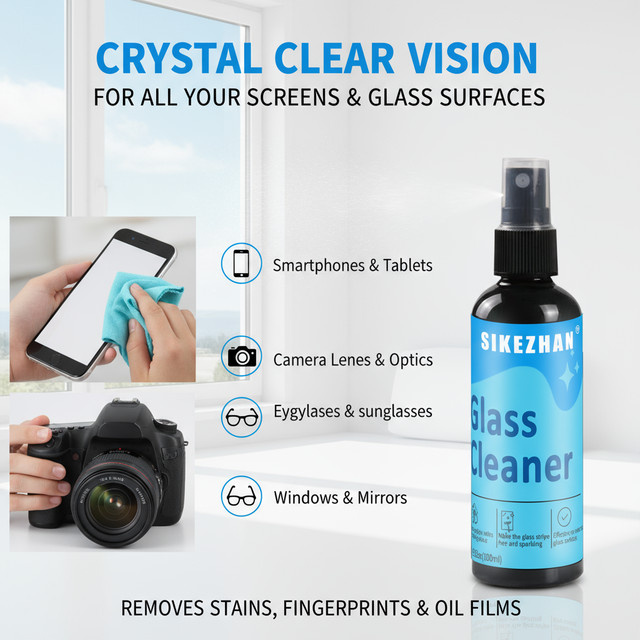 SIKEZHAN Glasreiniger Blue, ammoniakfrei und streifenfrei für Fenster, Autos und Spiegel, 13,5 ml - Bild 1