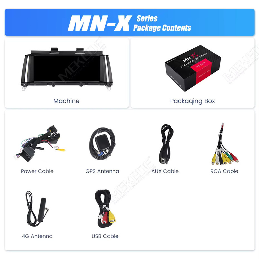 MEKEDE Android 15 Multimedia-Player für BMW X3 F25 und X4 F26 mit 8,8 Zoll Display, Wireless Carplay, Android Auto, GPS, 4G LTE und WIFI in Schwarz - Bild 5