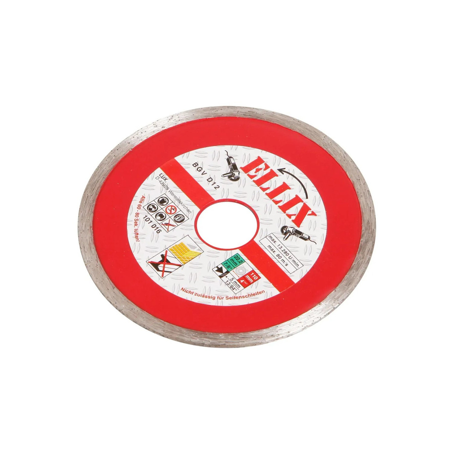 ELLIX Diamant-Trennscheibe Vollrand für Fliesen in Rot, Durchmesser: 115 mm, Dicke: 2 mm - Bild 2