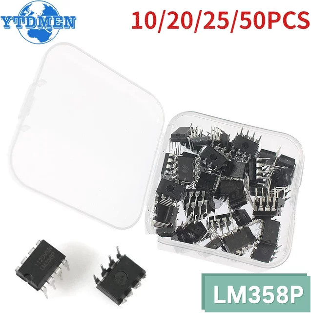 YTDMEN LM358P Operationsverstärker DIP8 IC Chip Kit in Schwarz - Bild 1