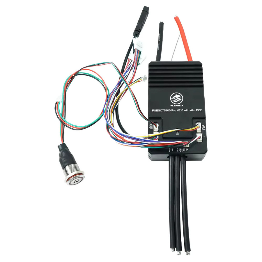 Flipsky 75100 Pro V2.0 VESC Geschwindigkeitsregler mit Aluminiumplatine in Schwarz für Elektro-Skateboards, Roller und E-Bikes - Bild 3