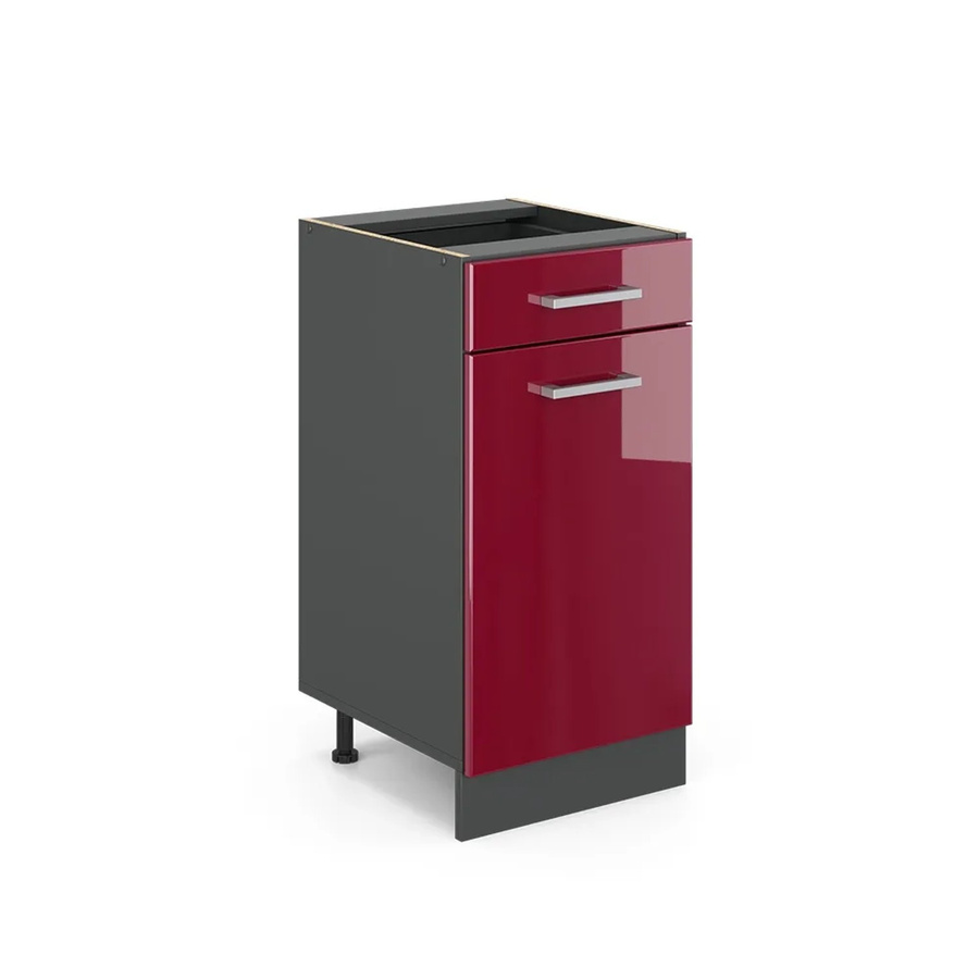 Vicco Küchenunterschrank R-Line Bordeaux Hochglanz Anthrazit Breite: 40 cm - Bild 2