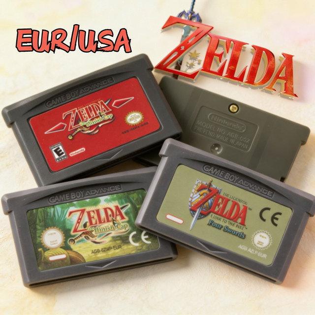Zelda GBA Spielkassette für Nintendo Game Boy Advance mit Link To The Past, Awakening DX und Minish Cap in Multicolour - Bild 1