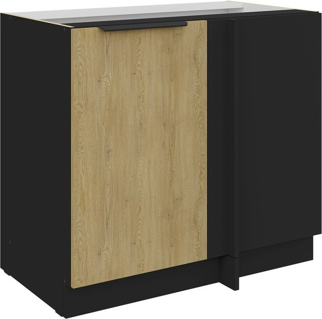 Küchen Eckunterschrank CREMONA Eiche hell Breite: 105 cm - Bild 1