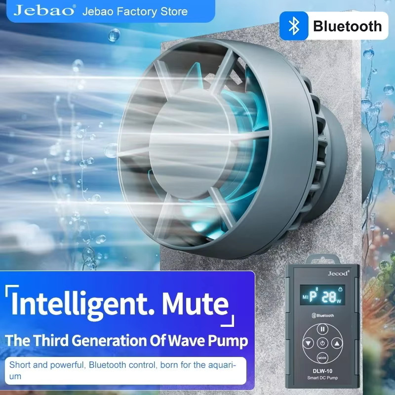 Jebao Jecod DLW-5/20 Bluetooth-Wellenpumpe für Aquarien mit App-Steuerung, DC Salzwasser-Wasserpumpe für dein Fischbecken - Bild 1