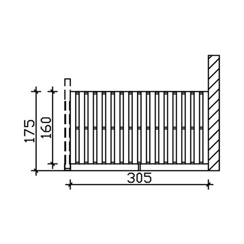 Skan Holz Seitenwand Deckelschalung aus Douglasie in Nussbaum, B/H: 305 x 160 cm - Bild 2
