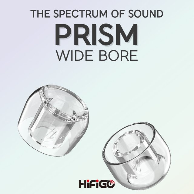 Divinus Prism LSR Kopfhörer-Ohrstöpsel transparent mit breiter Bohrung für 4–6 mm Düsen - Bild 1
